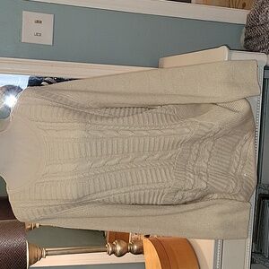 Dana Buchman Cream Cable Knit Sweater
